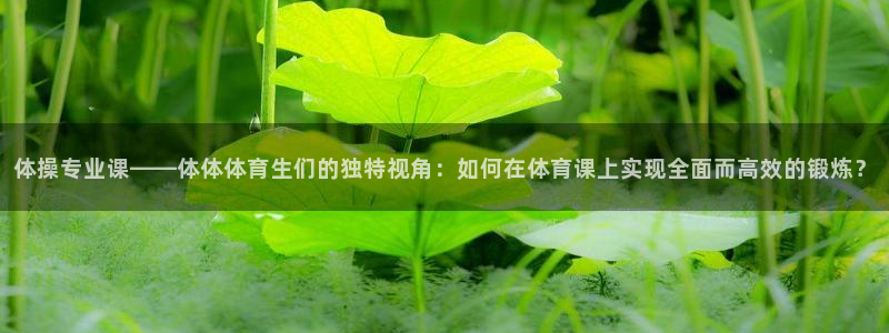 雨燕360足球高清直播：体操专业课——体体体育生们的独特视角：如何在体育课上实现全面而高效的锻炼？